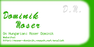 dominik moser business card